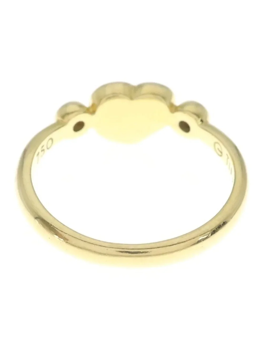 Tiffany & Co 18k Yellow Gold Closed Heart Diamond Ring